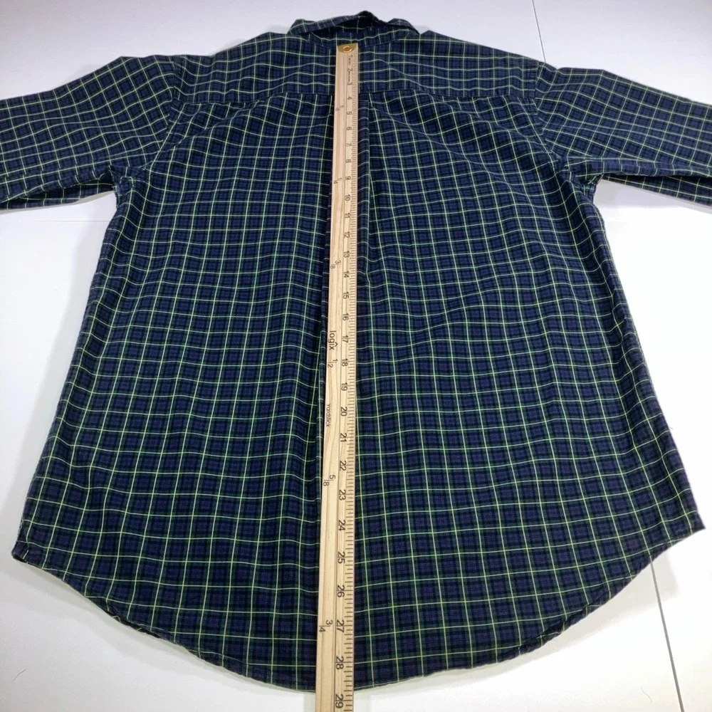 Ralph Lauren Shirt Mens XL Tartan Blackwatch Plaid L/S Button Down Slim Fit Pony